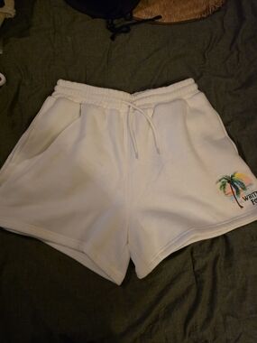 White Fox Womens Sweat Shorts Large